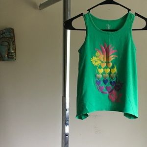 Girls Rainbow Pineapple Tank Top